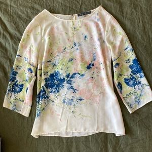 Rose & Olive M chiffon floral blouse